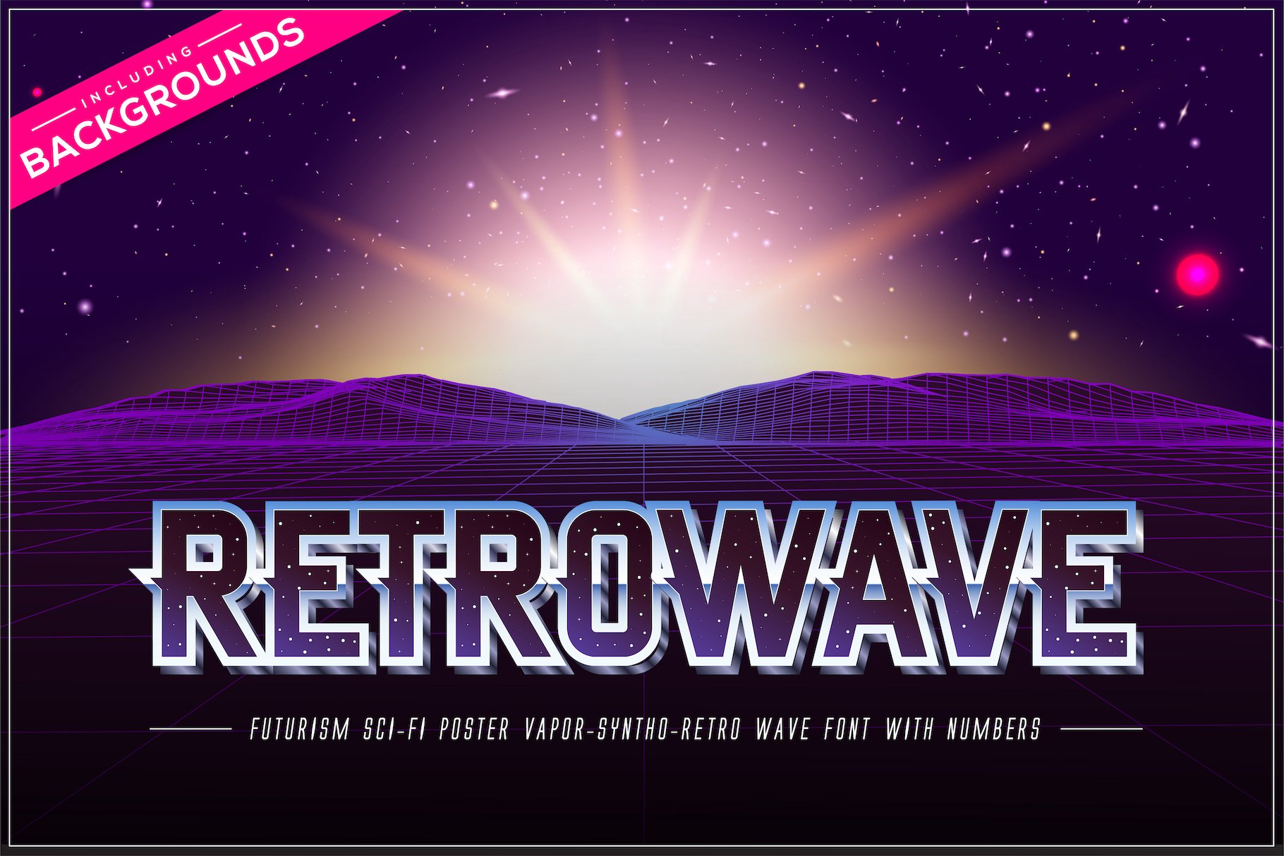 Retrowaver Color OTF Font cover image.