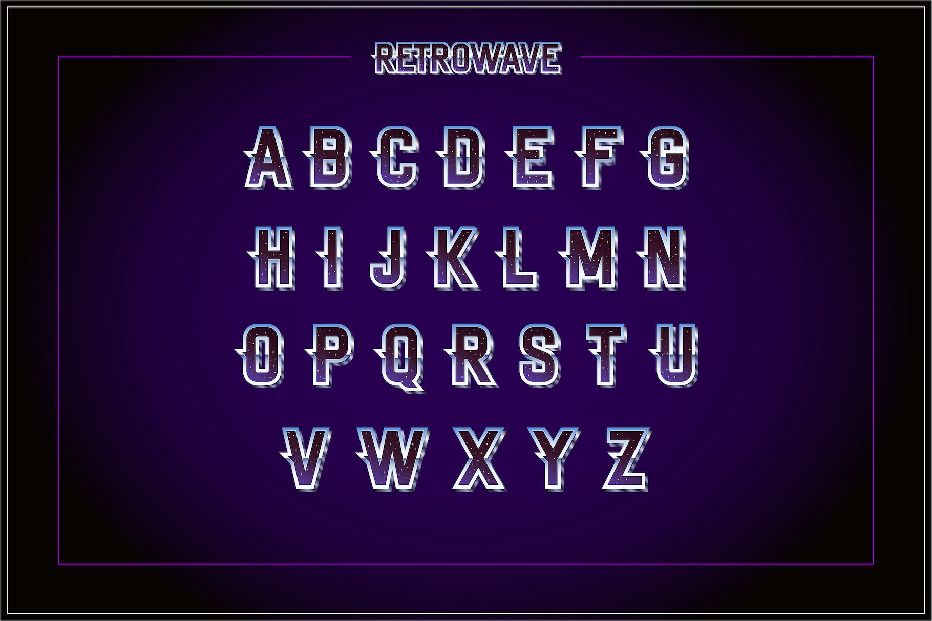 Retrowaver Color OTF Font preview image.