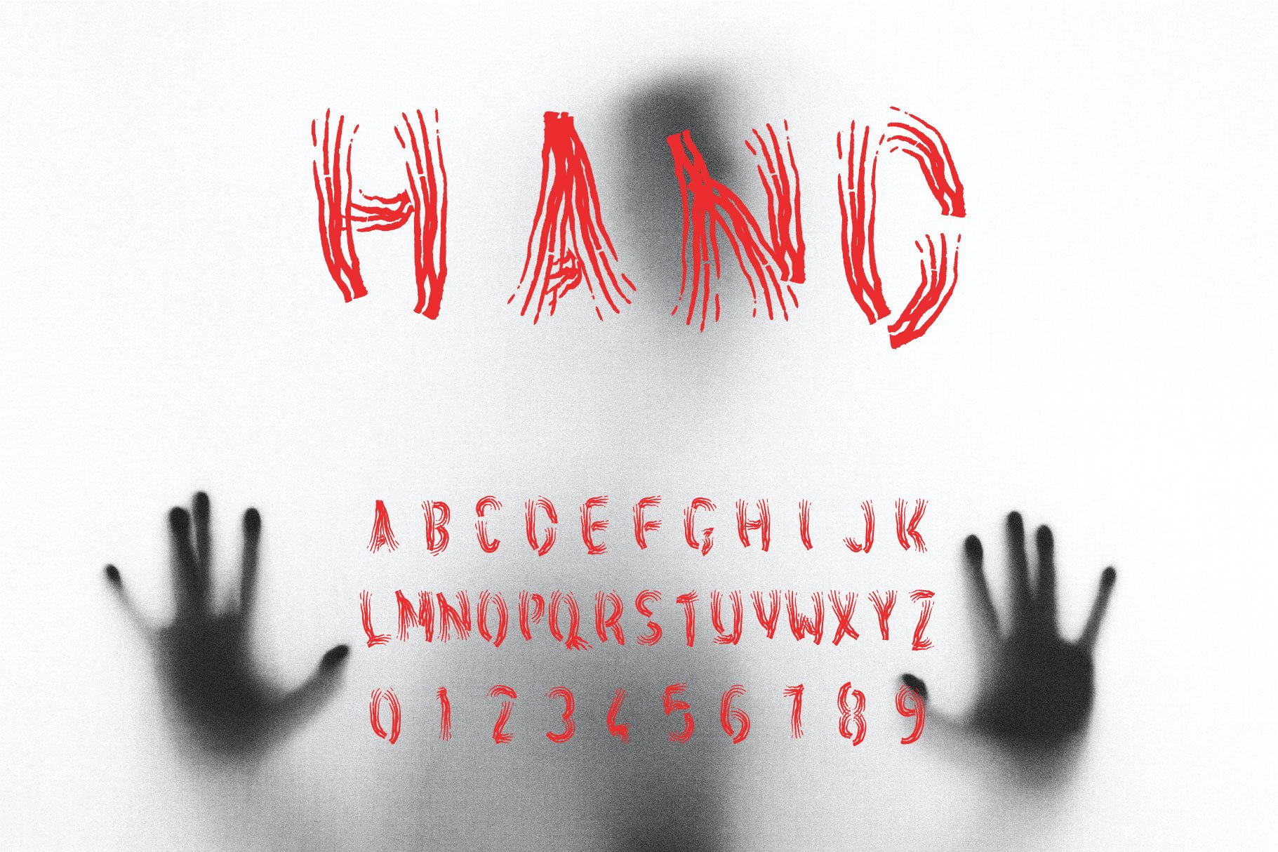 handloween horror fontpreview image.