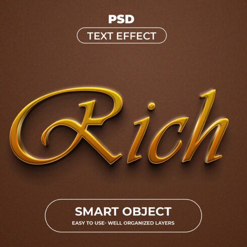 Rich 3D Editable psd Text Effectcover image.