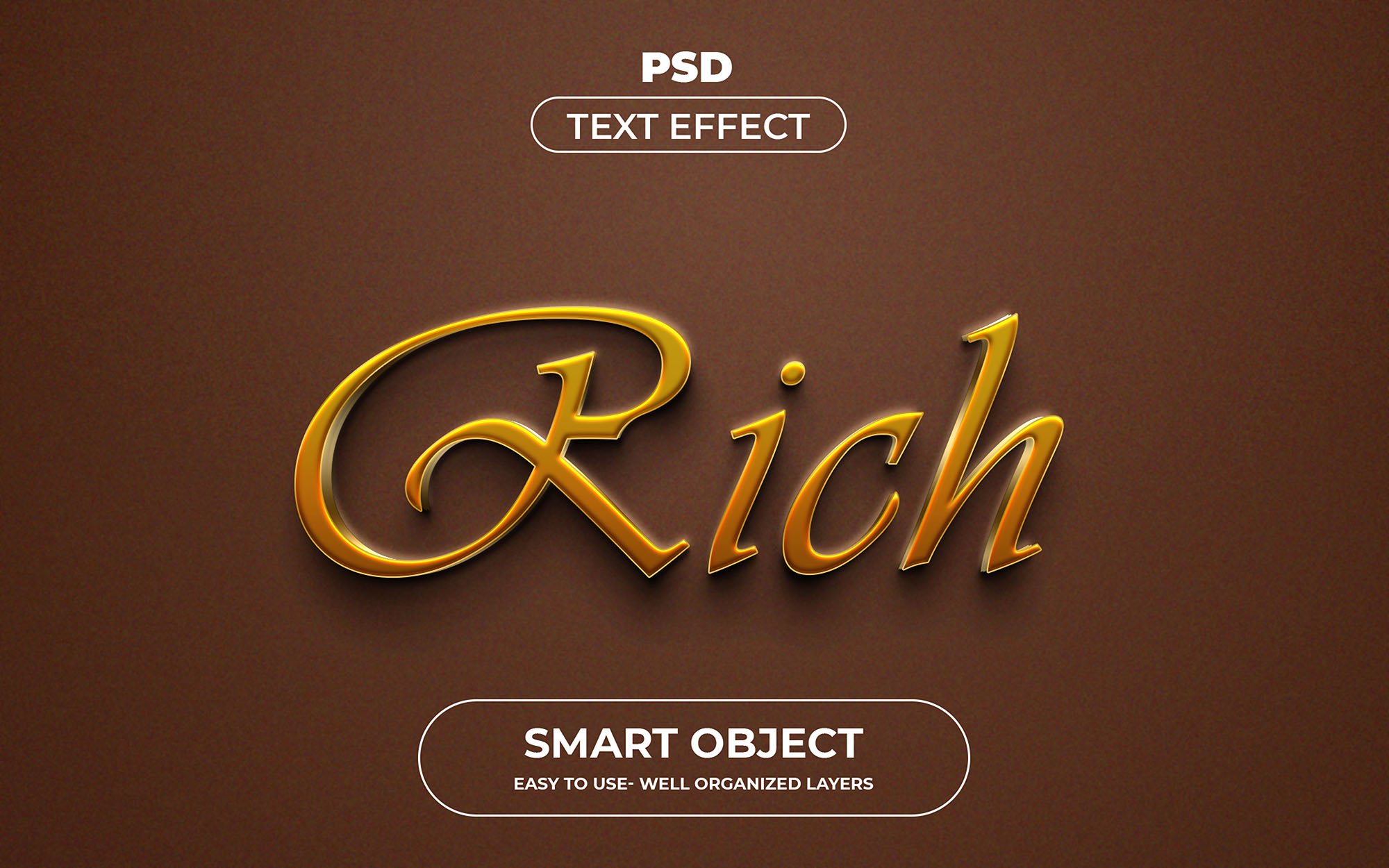 Rich 3D Editable psd Text Effectcover image.