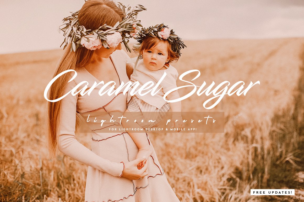 Caramel Sugar Lightroom Presets Packcover image.