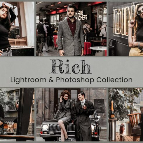 Rich Lightroom Presets Photoshop LUTcover image.