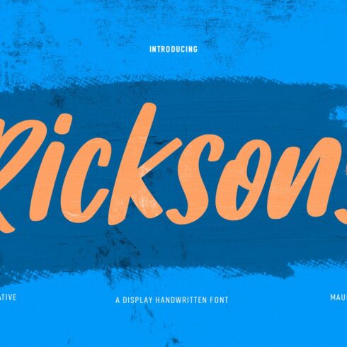 Ricksons Display Handwritten Font cover image.