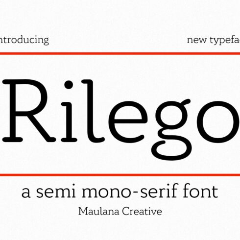 Rilego Serif Font cover image.