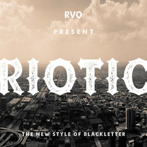 Riotic Typeface + Bonus cover image.