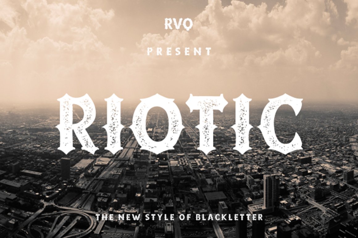 Riotic Typeface + Bonus cover image.