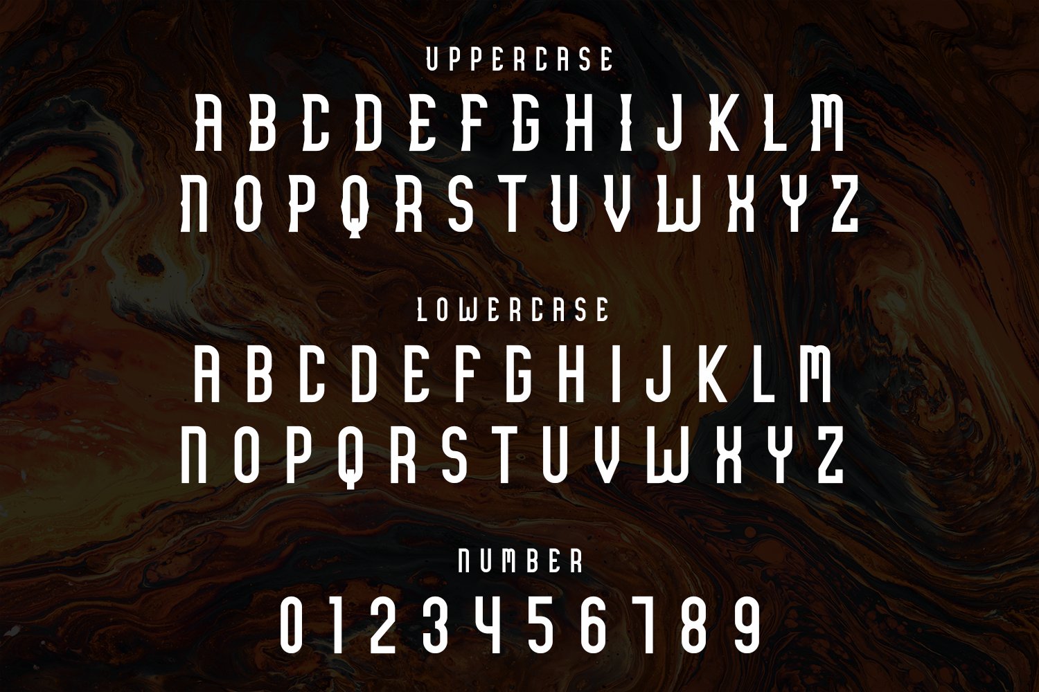 A set of different type of font and numbers.