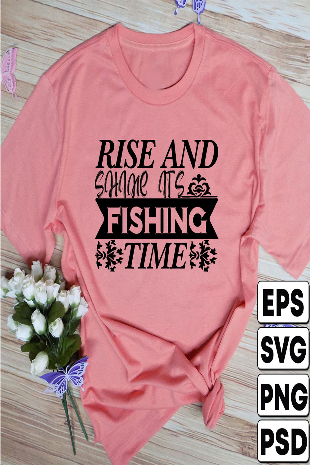 Rise-&-shine-it\'s-fishing-time pinterest preview image.