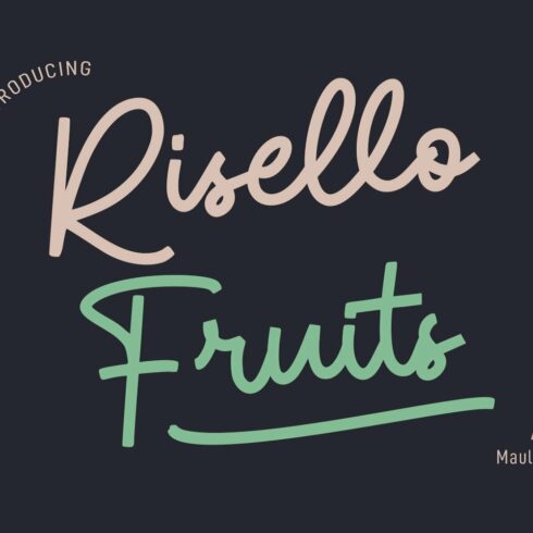 Risello Fruits Script Font cover image.