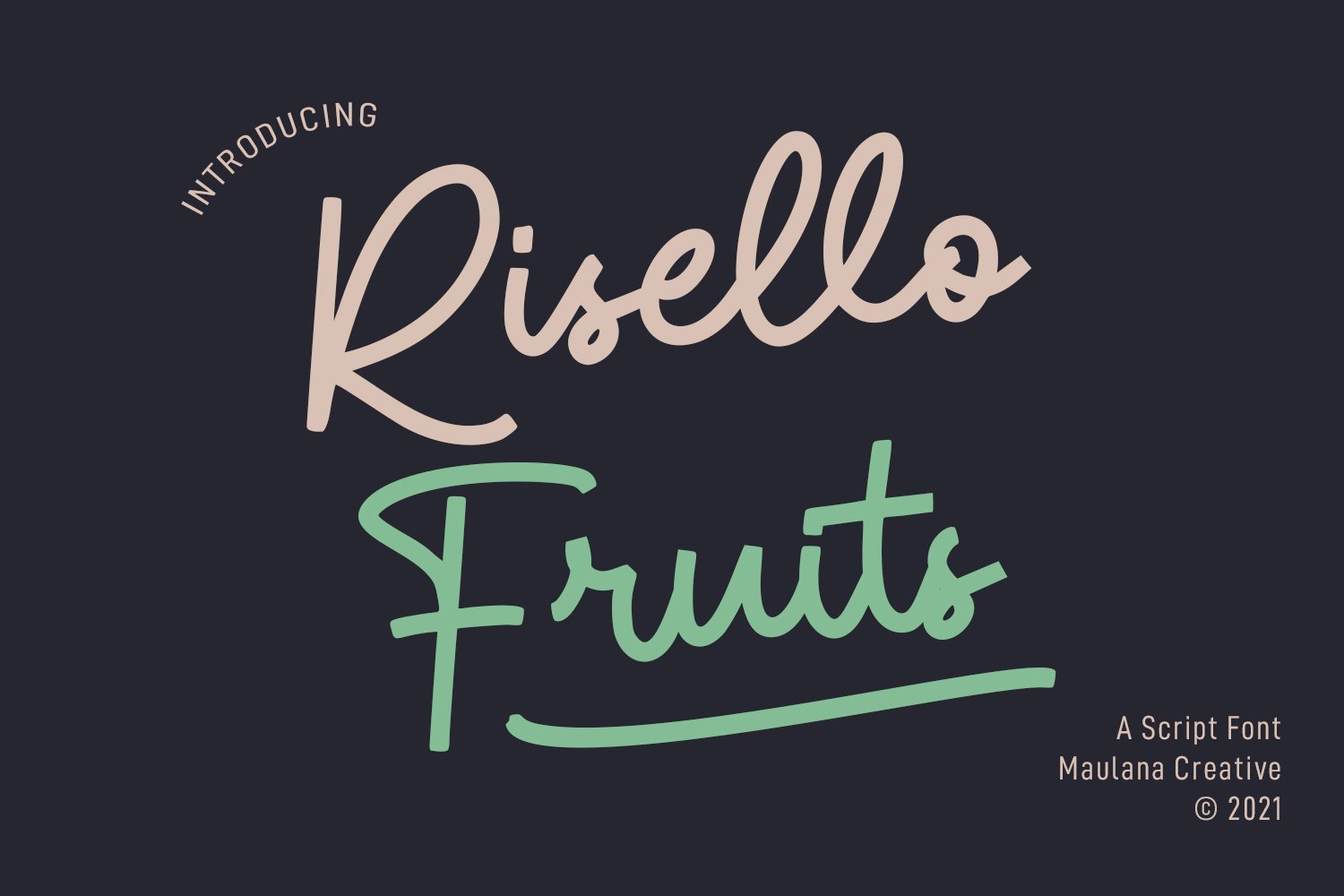 Risello Fruits Script Font cover image.