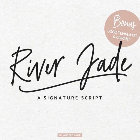 River Jade signature font & logos cover image.
