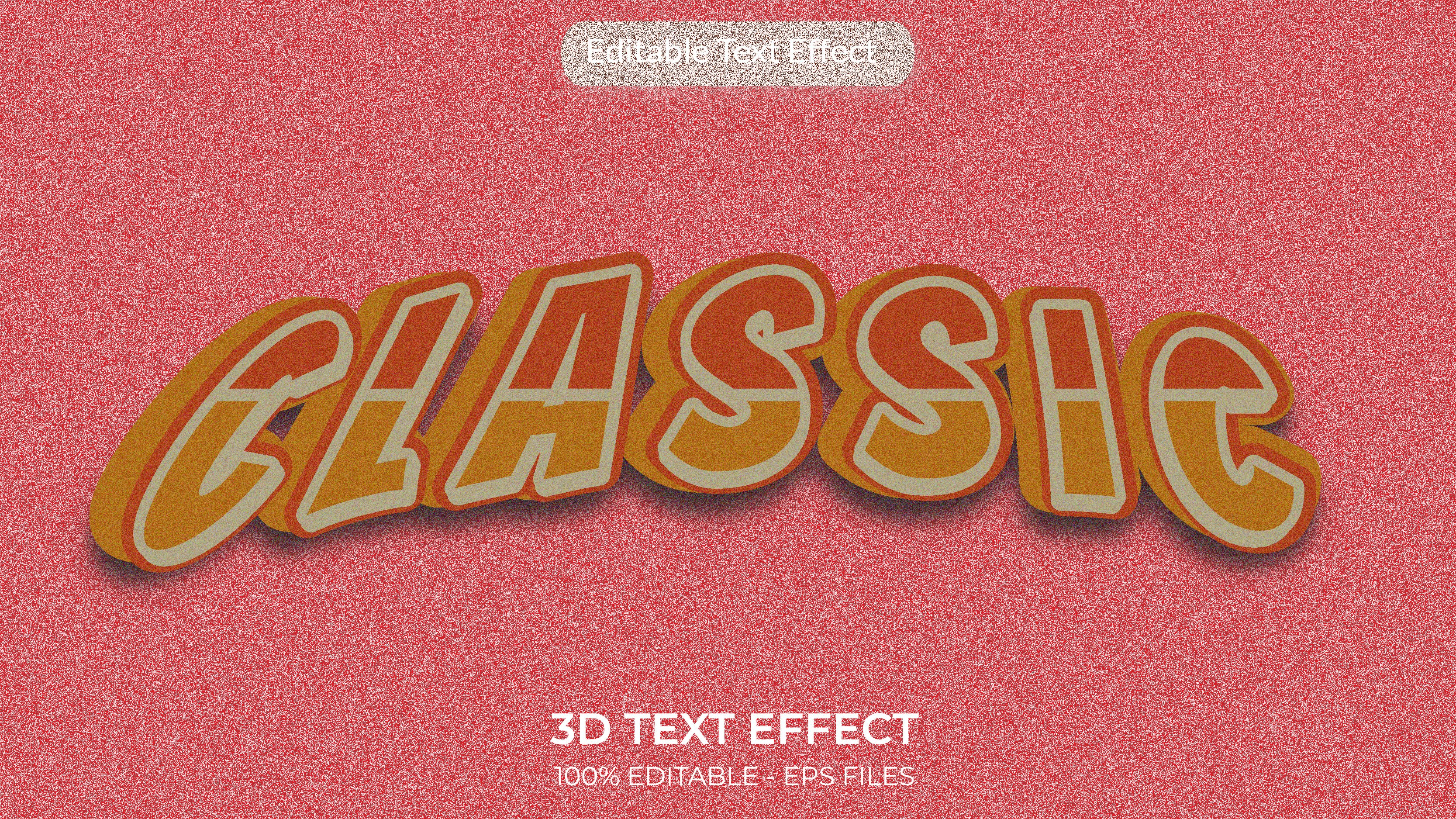 Classic 3D Editable Text Effectcover image.