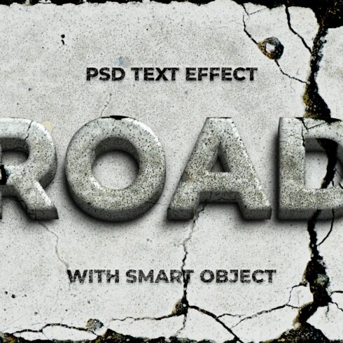 cracked asphalt road text effectcover image.