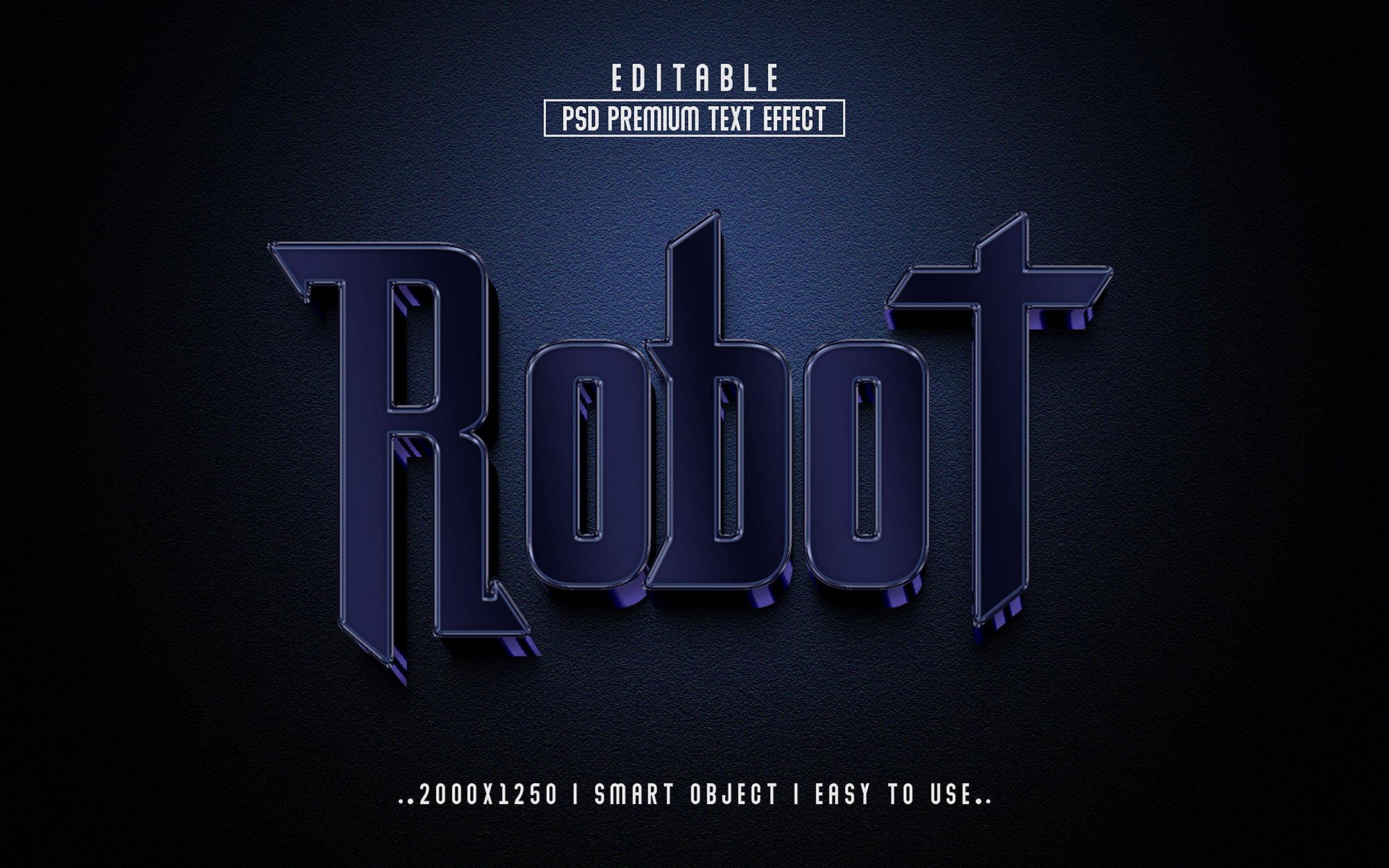 Robot 3D Editable psd Text Effectcover image.
