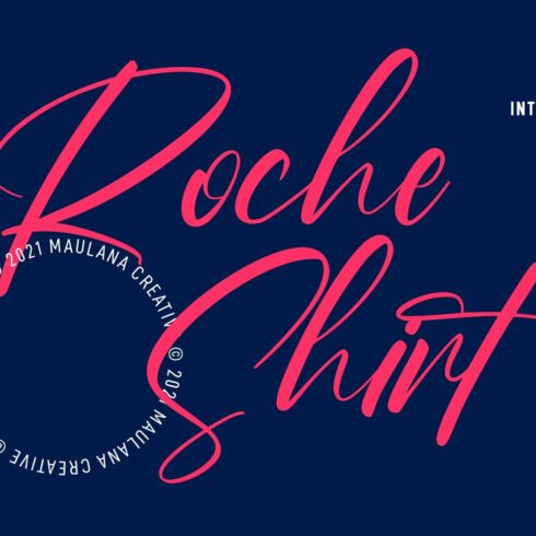 Roche Shirt Script Font cover image.