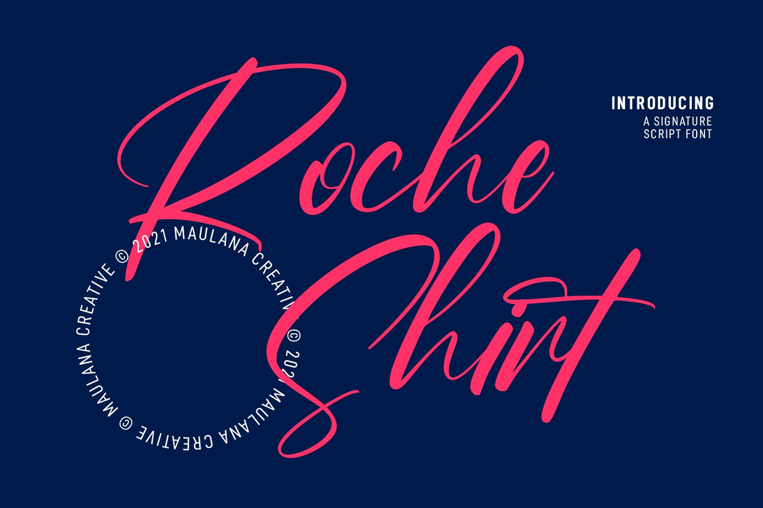 Roche Shirt Script Font cover image.