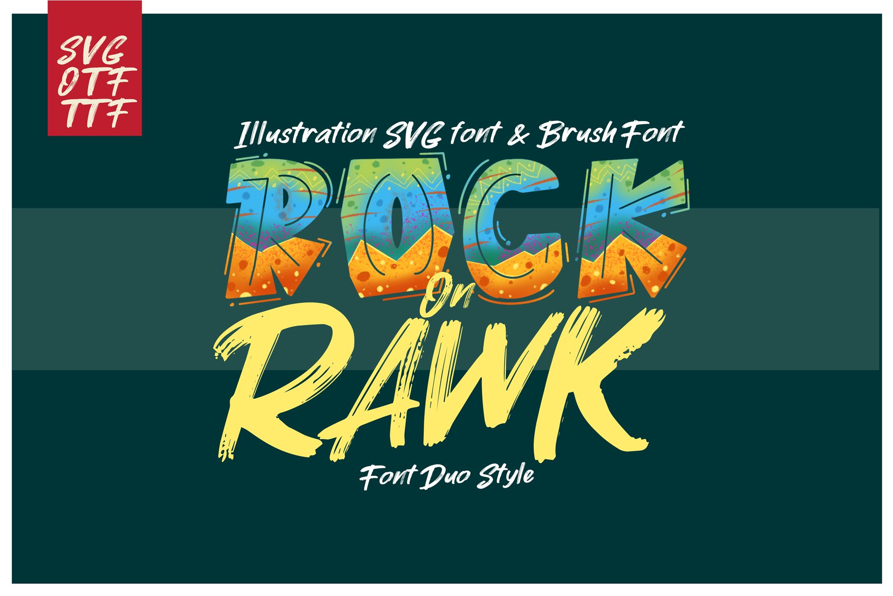ROCK on RAWK | SVG Font Duo cover image.