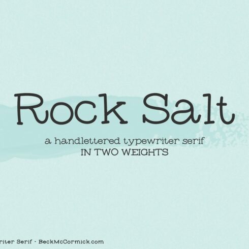 Rock Salt Typewriter Serif Font cover image.