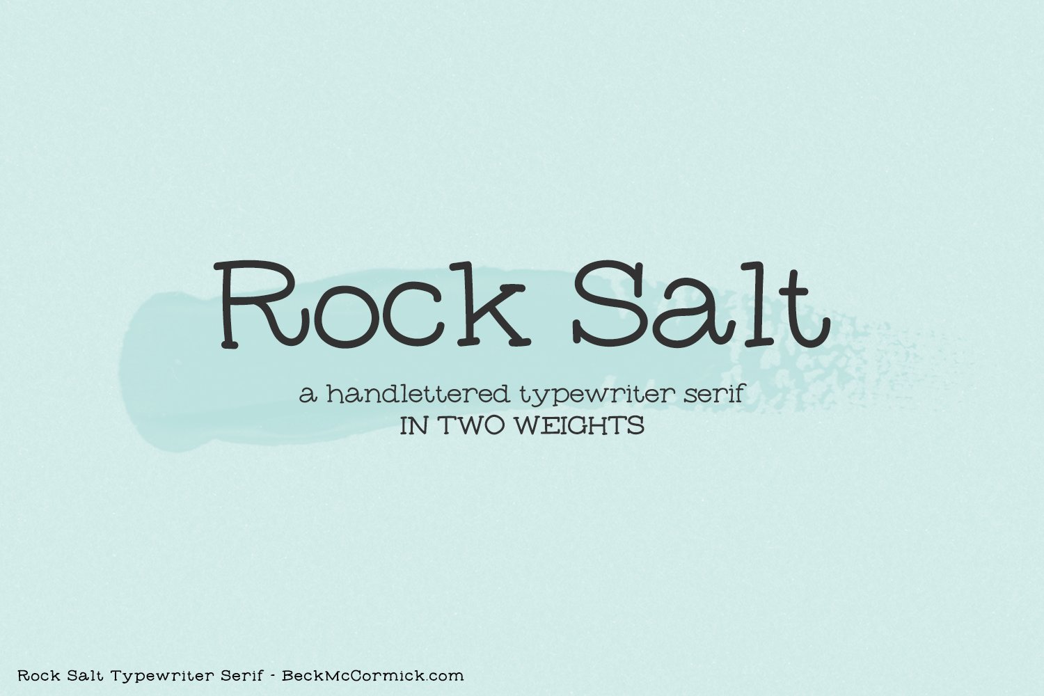 Rock Salt Typewriter Serif Font cover image.