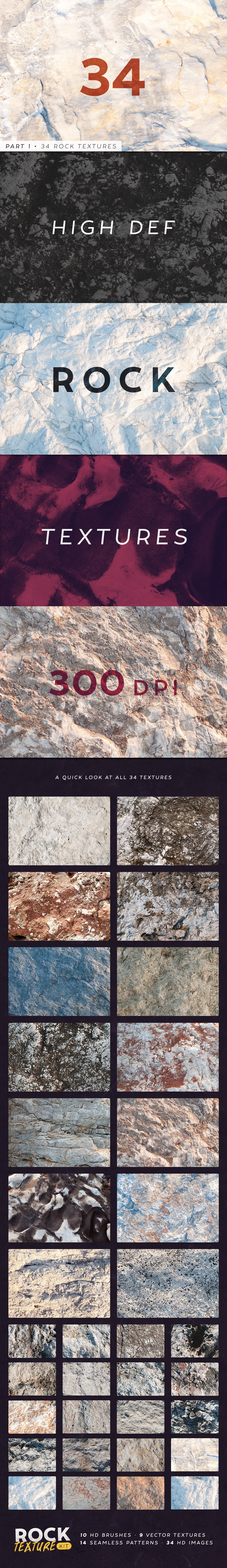 Rock Texture Kit - Seamless Texturespreview image.