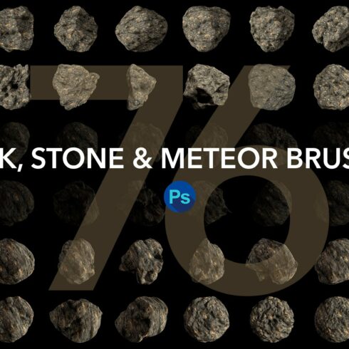 Rock,Stone and Meteor Brushes for PScover image.