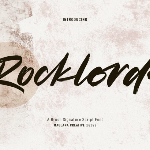 Rocklords Brush Font cover image.