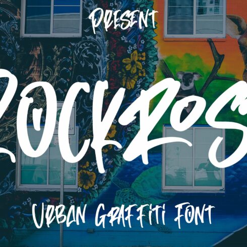 Rockrose - Urban Graffiti Font cover image.
