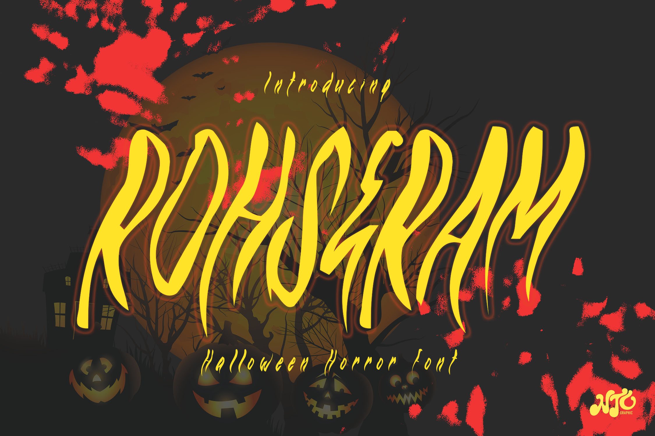 ROHSERAM - Halloween Horror Font cover image.
