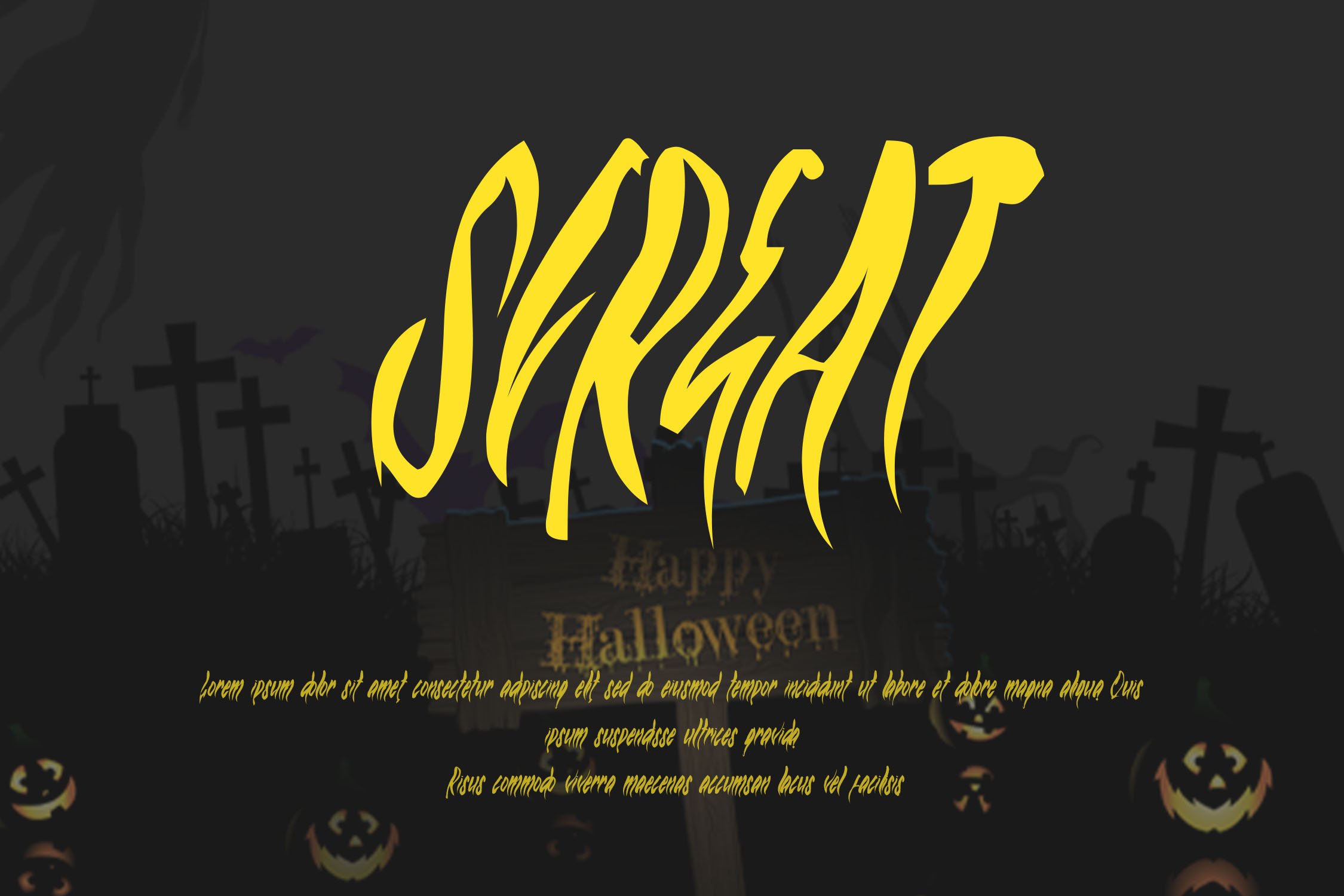 ROHSERAM - Halloween Horror Font preview image.