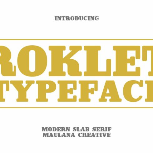 Roklet Typeface cover image.