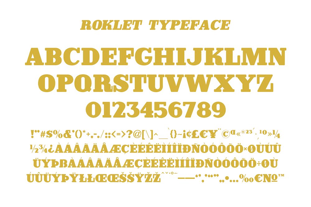 roklet typeface 8 976