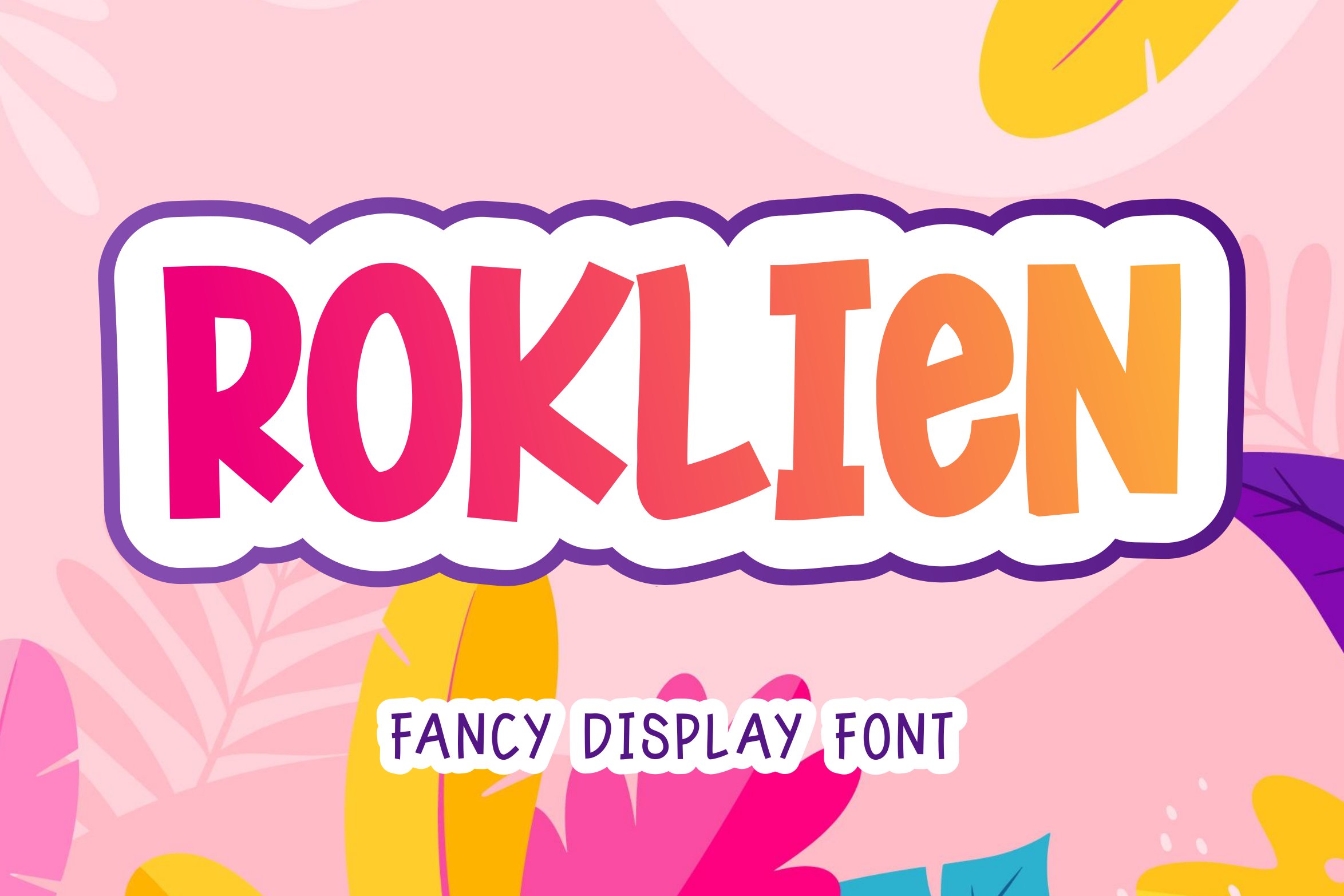 Roklien || Fancy Display Font cover image.