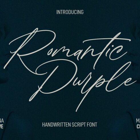 Romantic Purple Signature Font cover image.