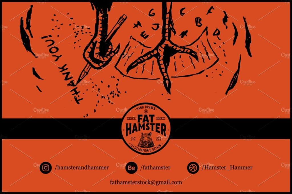 Rooster Scratch handcrafted font MasterBundles