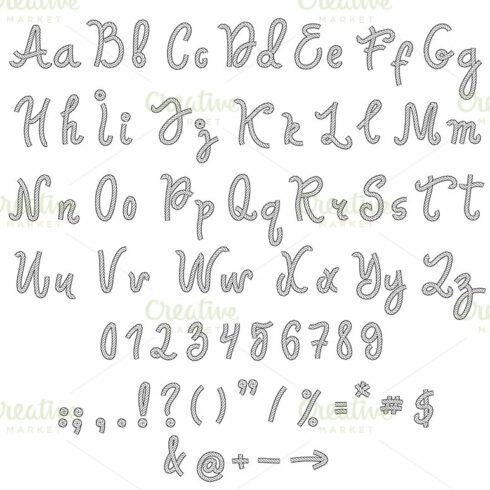 Vector alphabet. Hand drawn letters. cover image.