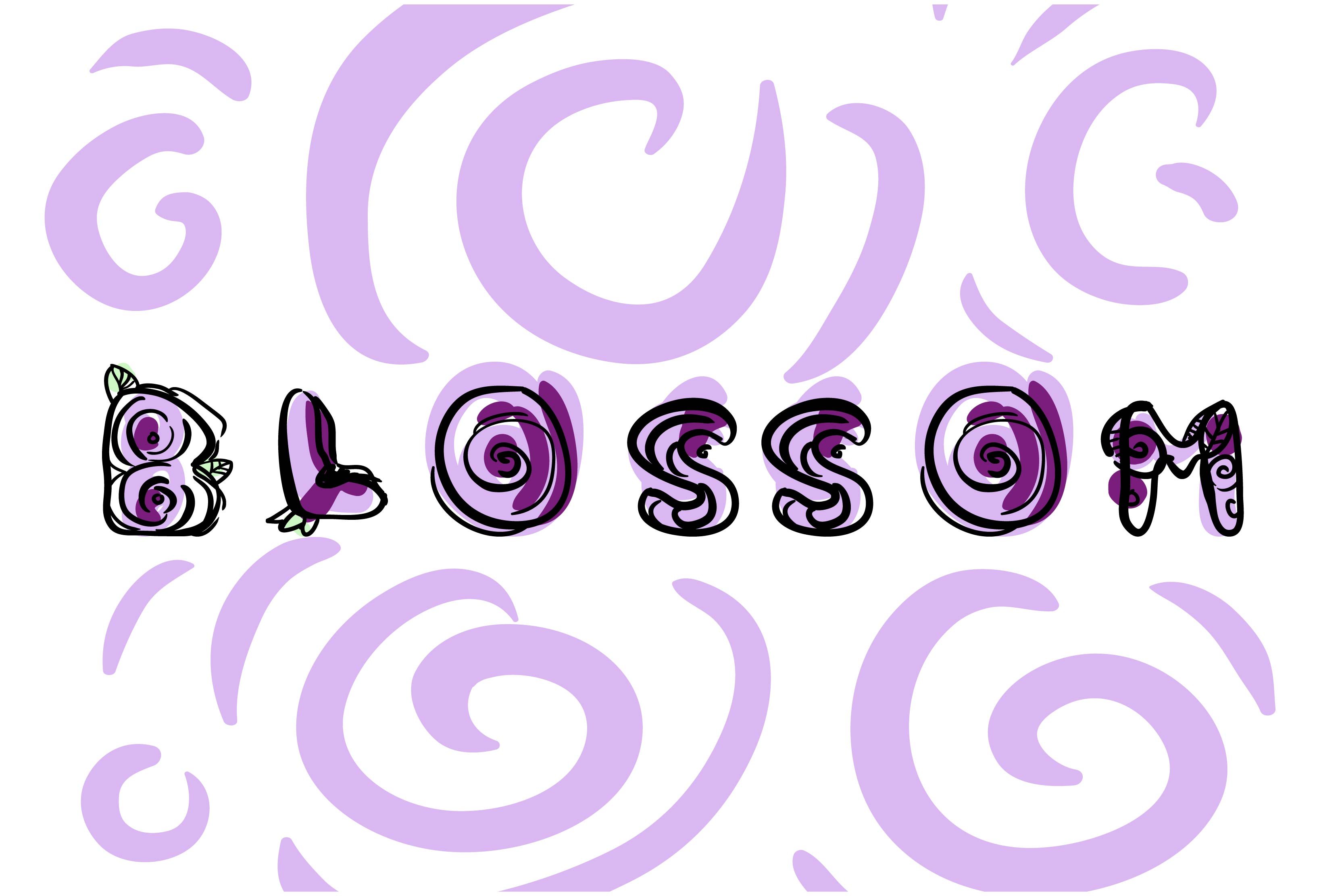 Blossom font cover image.