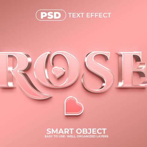 Rose 3d Editable Text Effect Stylecover image.