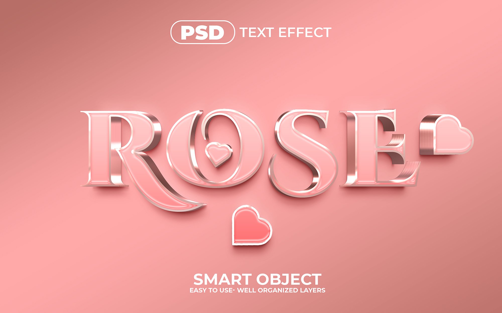 Rose 3d Editable Text Effect Stylecover image.