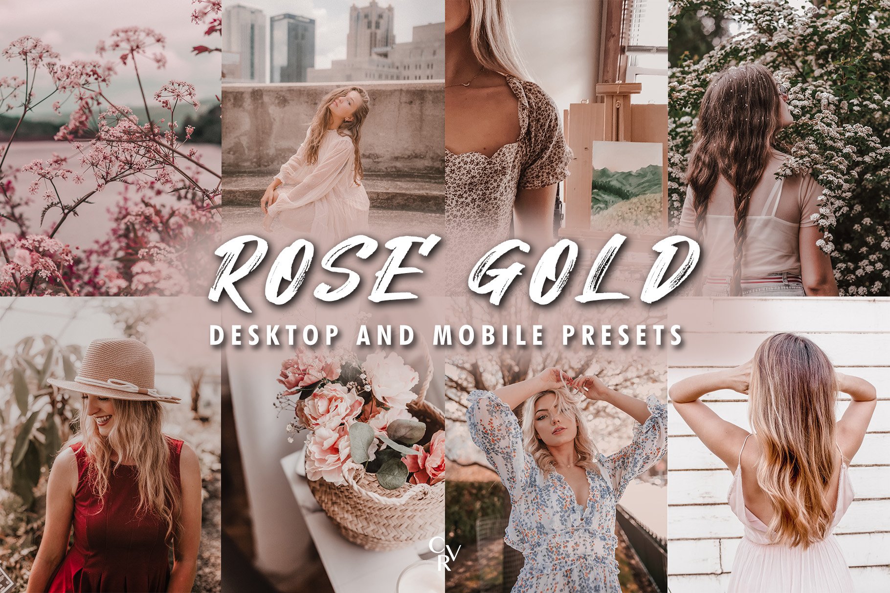 10 Rose Gold Lightroom Presetscover image.