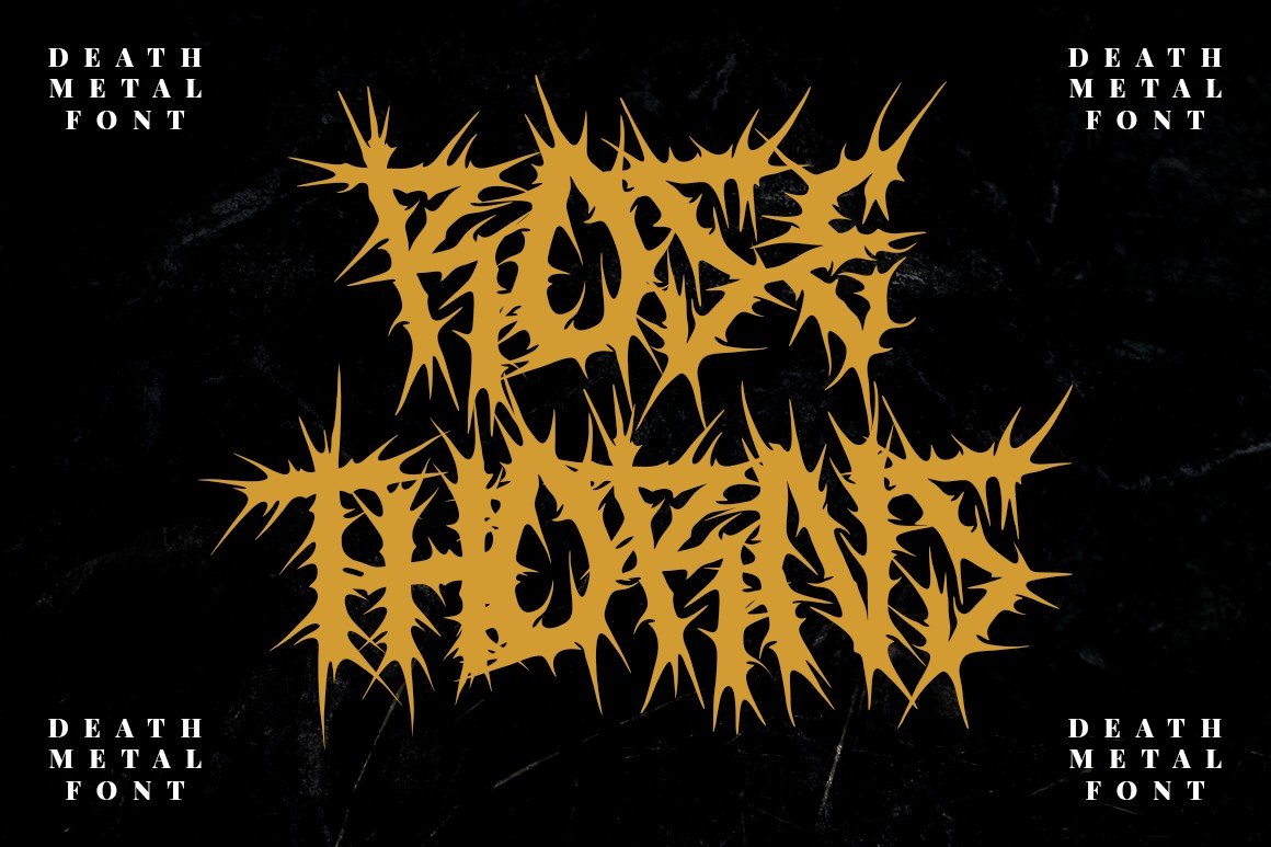 ROSE THORNS - Death Metal Band Font cover image.