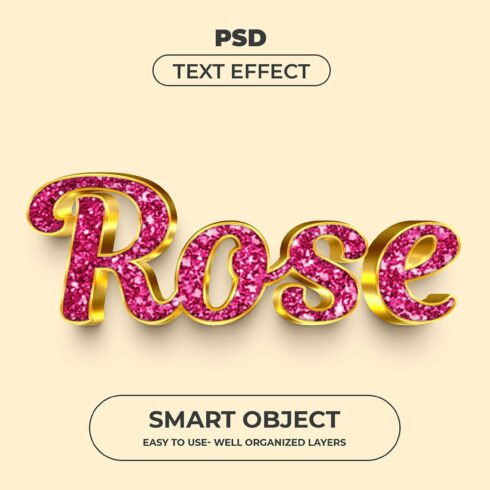 Rose 3D Editable psd Text Effectcover image.