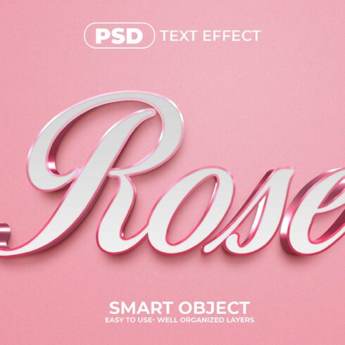 Rose 3d Editable Text Effect Stylecover image.