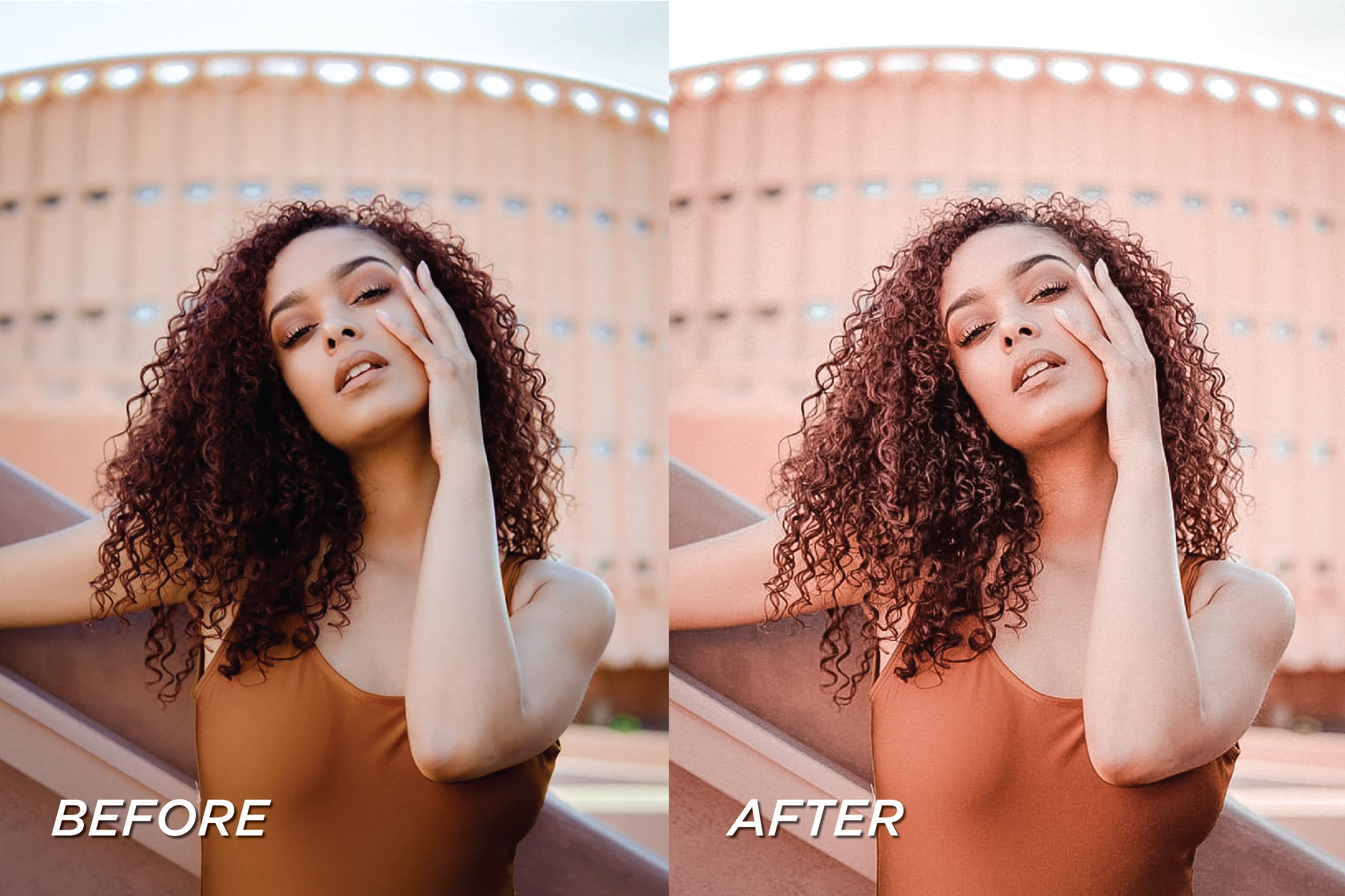 5 Rose Gold Lightroom Presetspreview image.