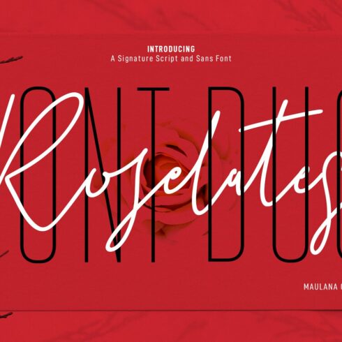 Roselates Script Sans Font Duo cover image.