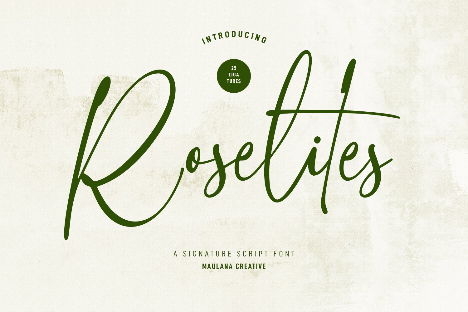 Roselites Signature Script Font cover image.