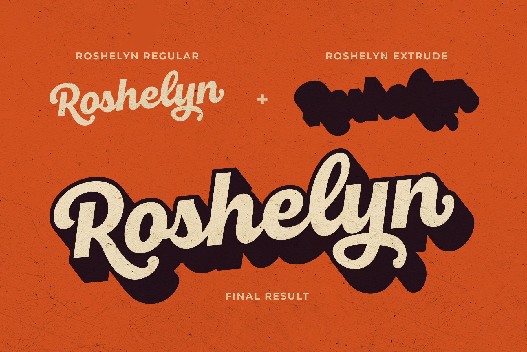 Roshelyn Typeface preview image.