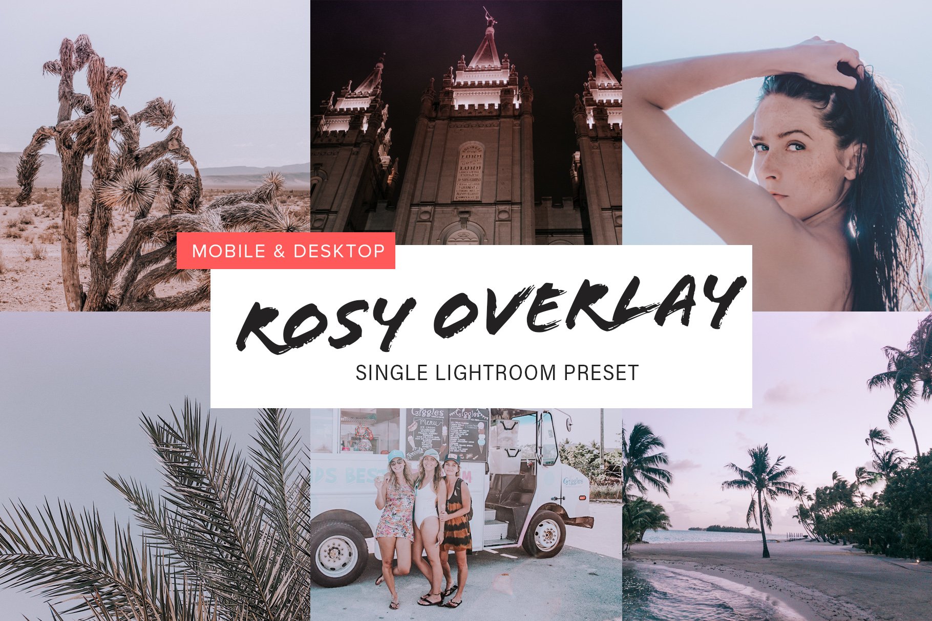 Rosy Overlay Lightroom Presetcover image.