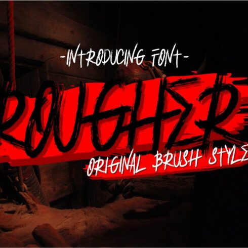 Rougher Brush Font cover image.