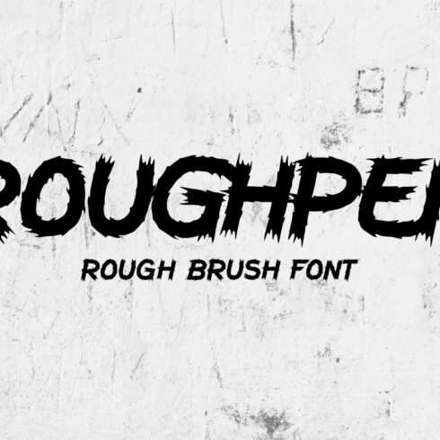 Roughpen - Rough Brush Font cover image.